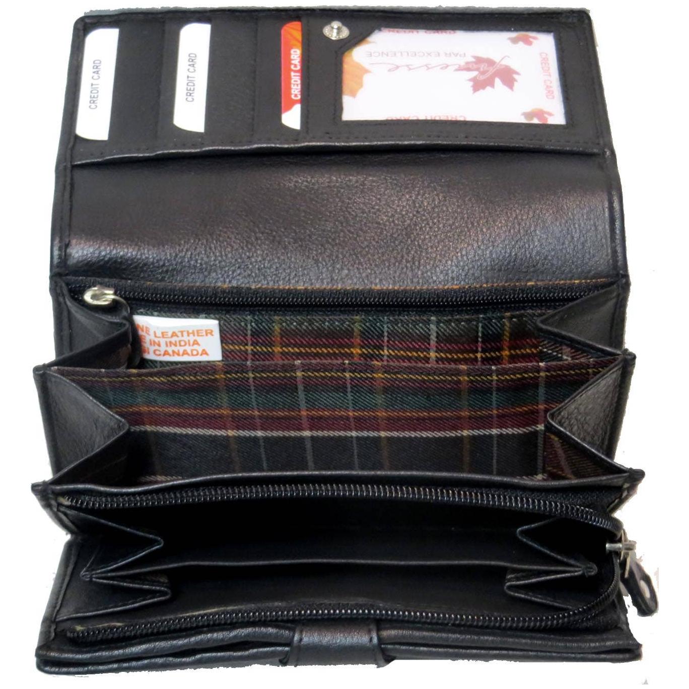 IGI CANADA - Genuine Cowhide Leather RFID Ladies Wallet #7507