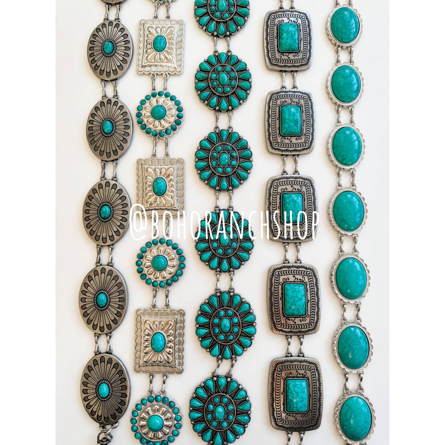 Boho Ranch Shop - Western Concho Link Chain Belt