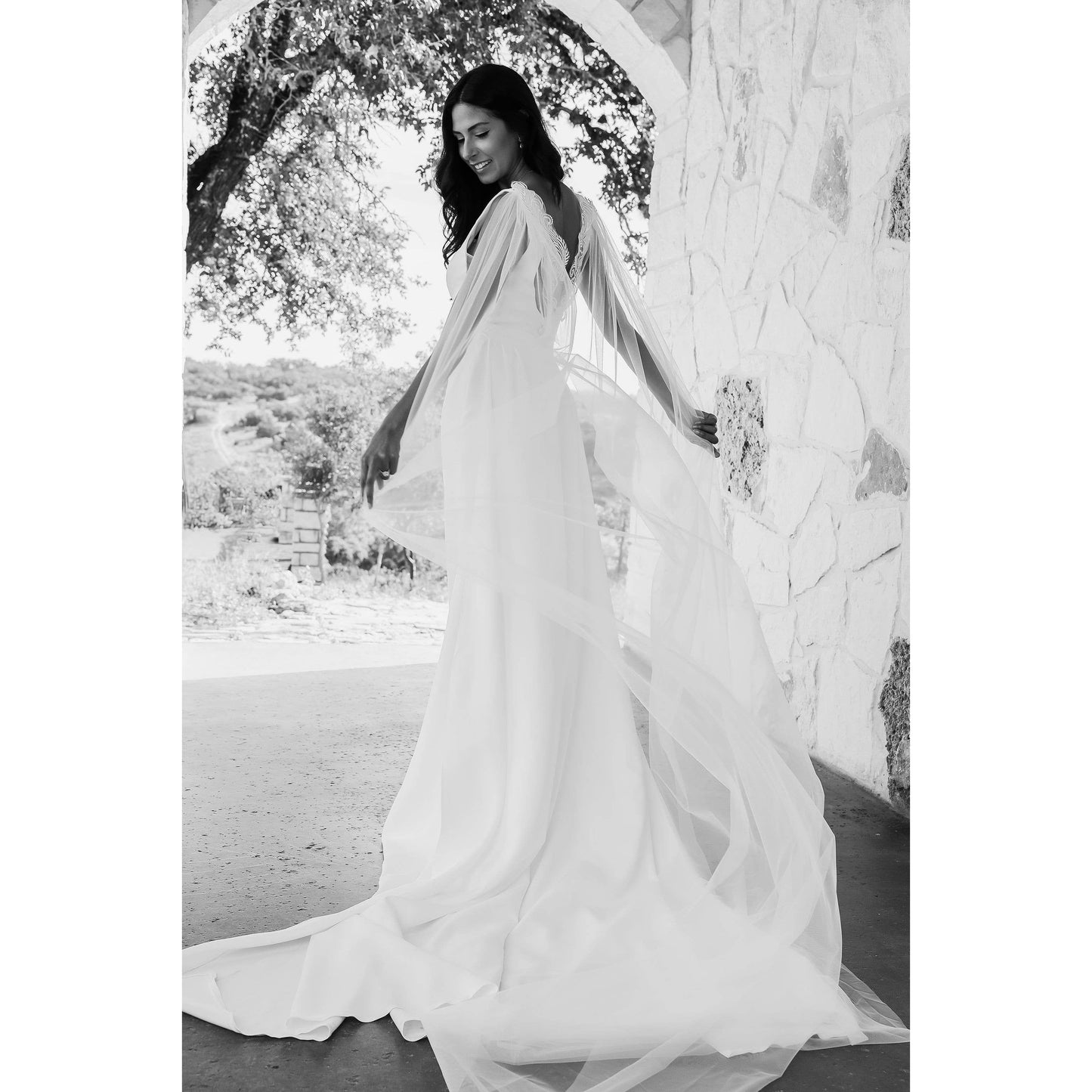 Petite Mariee Boutique - Amelia Lace Bridal Cape