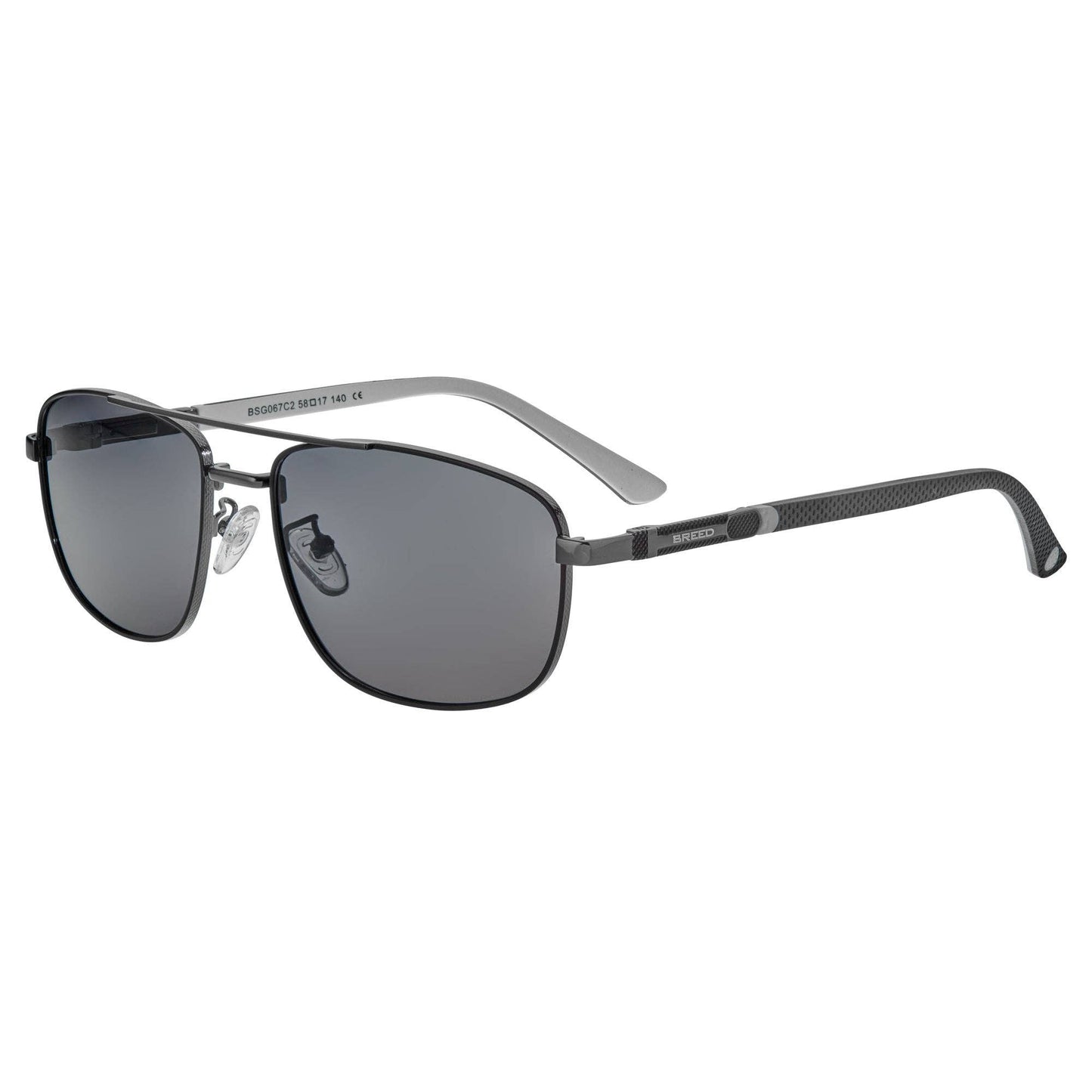 Breed - Breed Gotham Stainless Steel Polarized Aviator Sunglasses