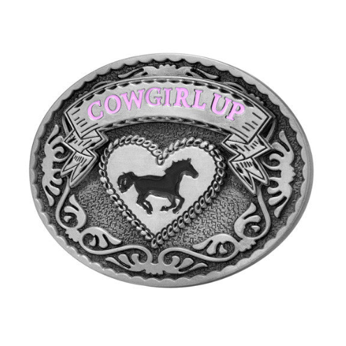 Cowgirl Up Belt Buckle 1257