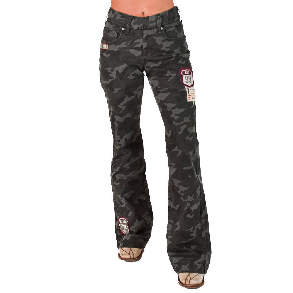 Patched Camo Pull-On Trouser