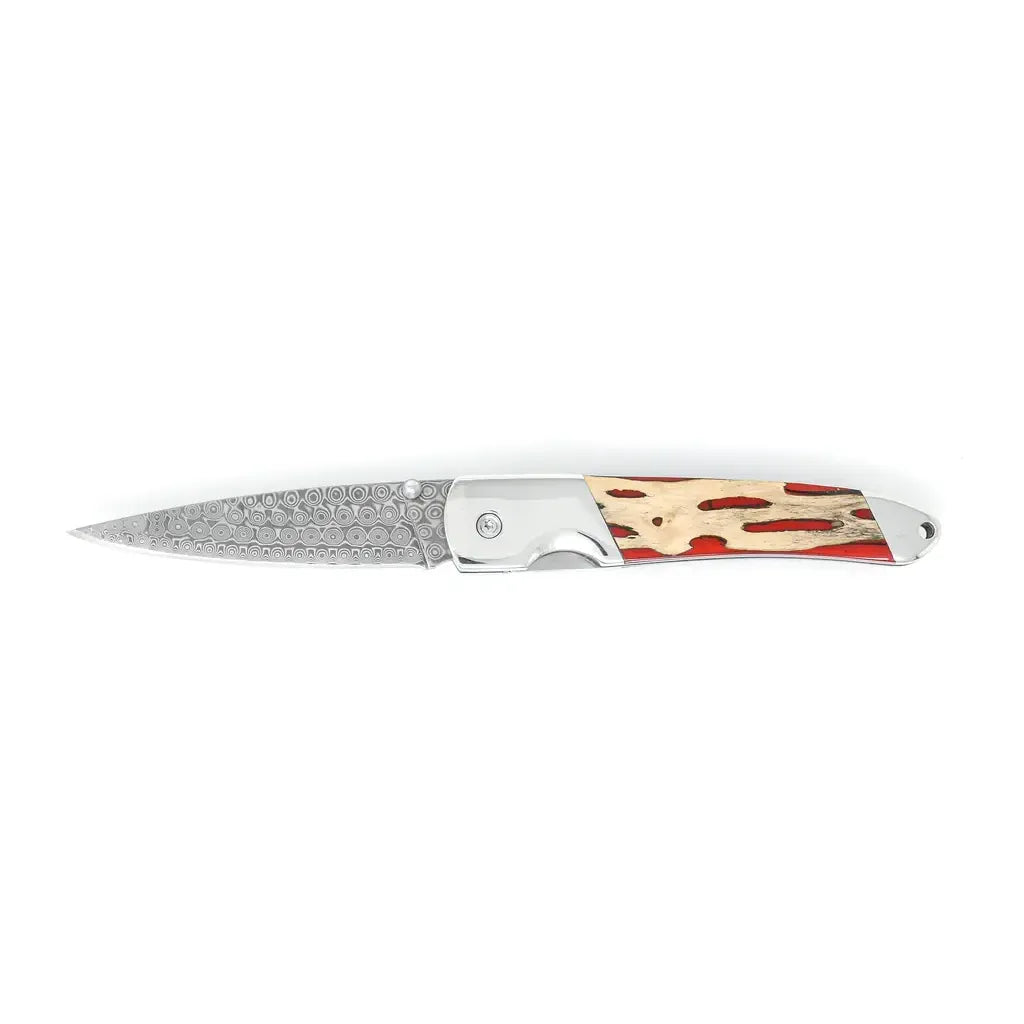Cholla Cactus Damascus 4" linerlocks