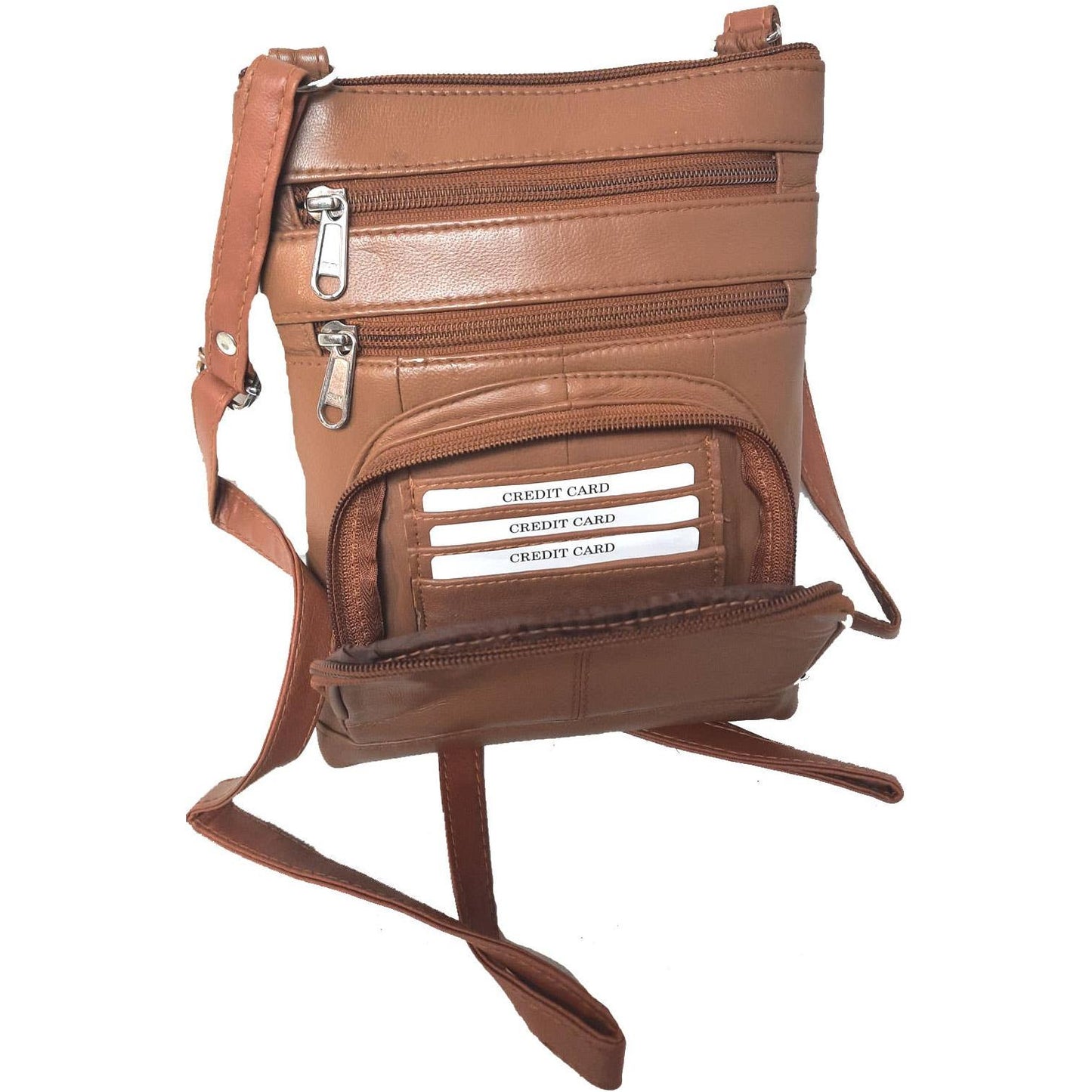 IGI CANADA - Genuine Lambskin Leather Women's Slim Cross Body Bag #7078