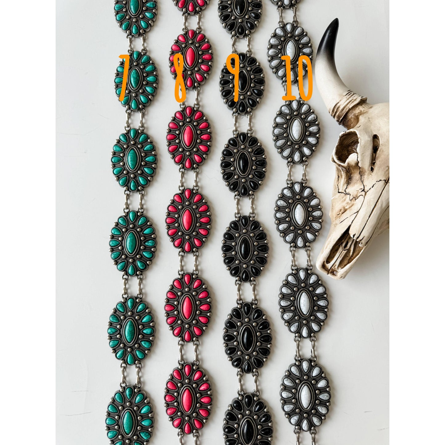 Boho Ranch Shop - Western Concho Link Chain Belt