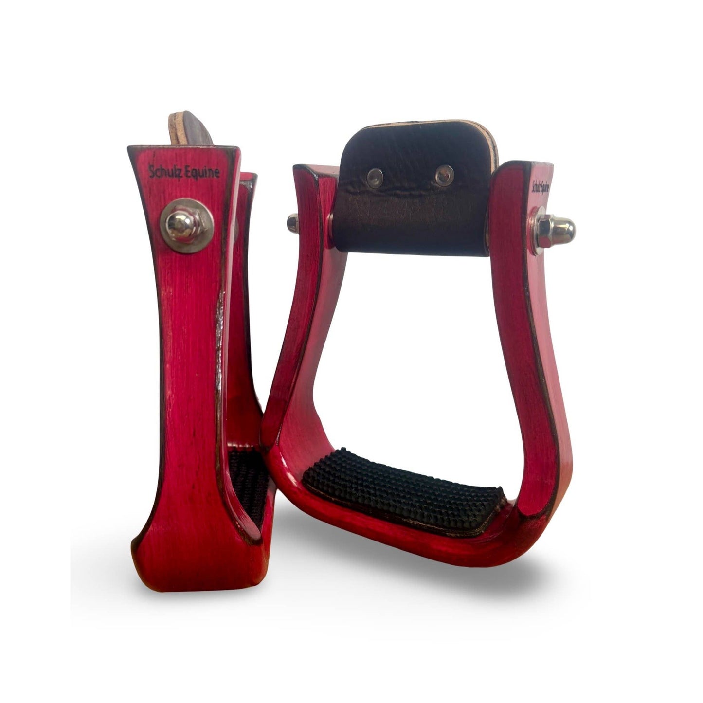 Wooden Stirrups- Pink Barrel Racing Style