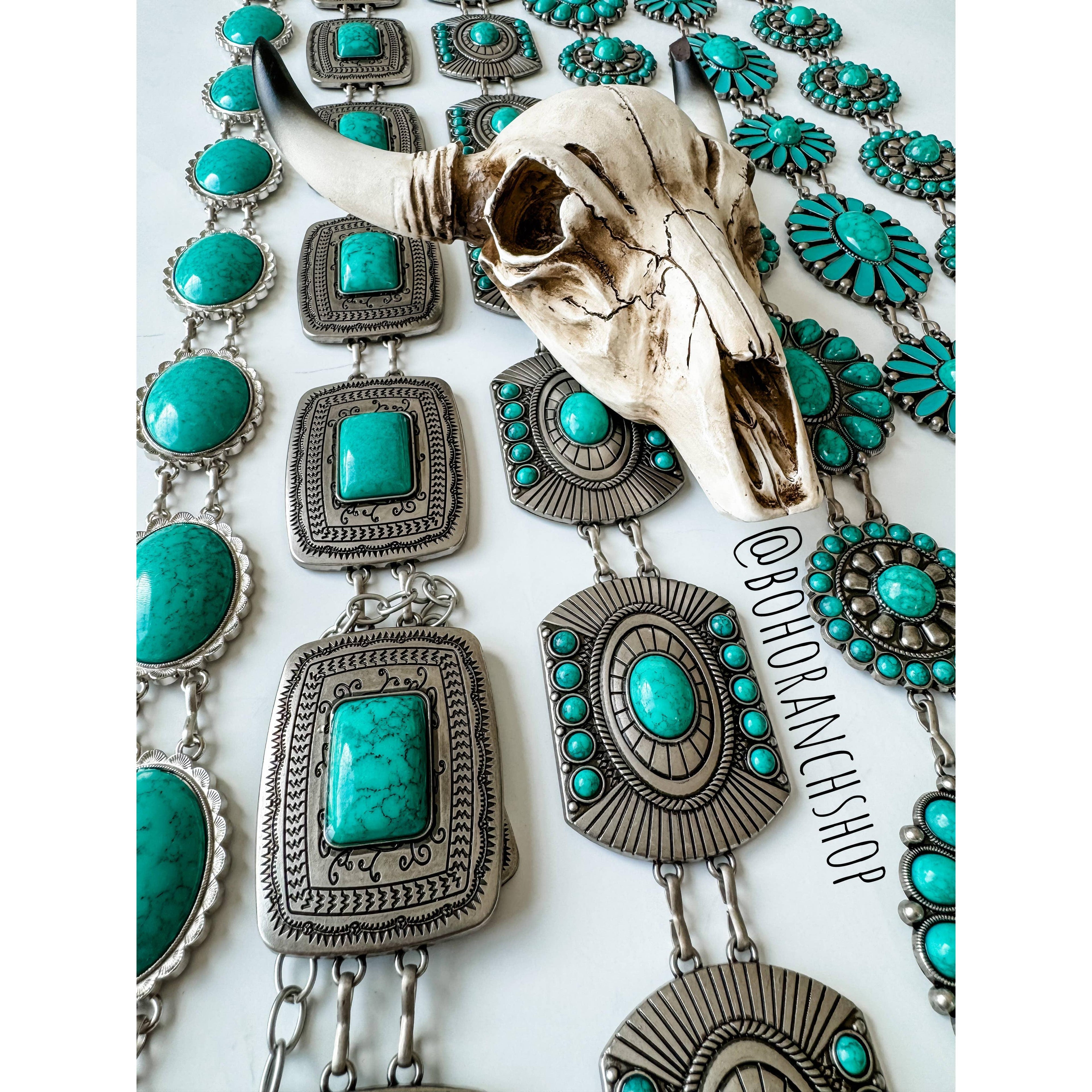Boho Ranch Shop - Western Concho Link Chain Belt