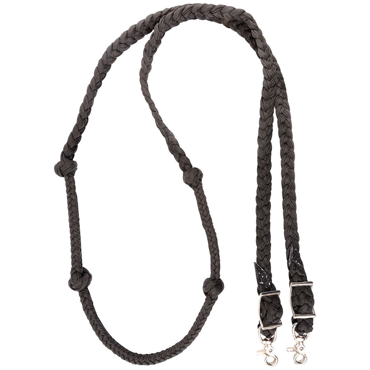 Braided Barrel Rein with Knots