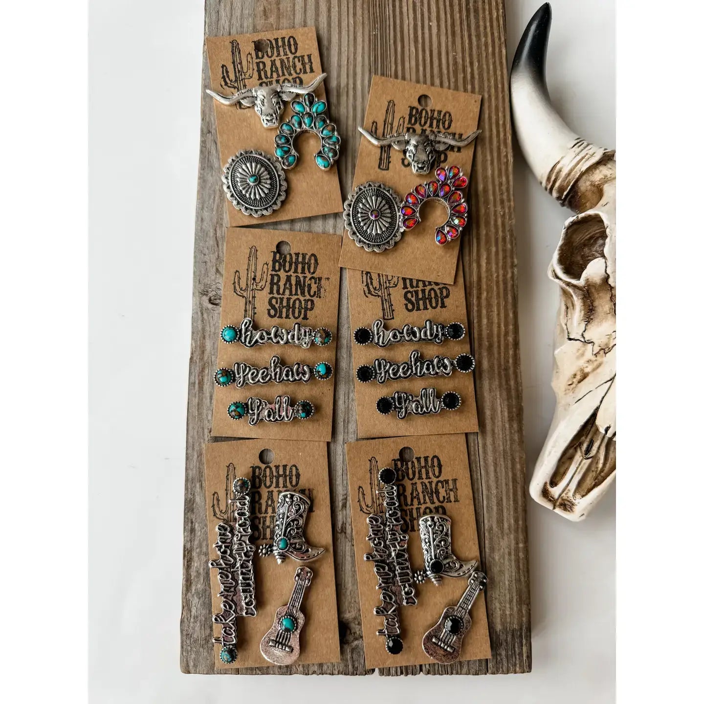Western Trucker Hat Cap - Magnetic Hat Pin Set