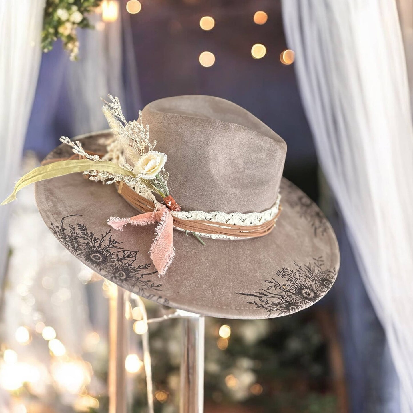 Wild Indigo - Wildflower Sunflower Western Cowboy Hat
