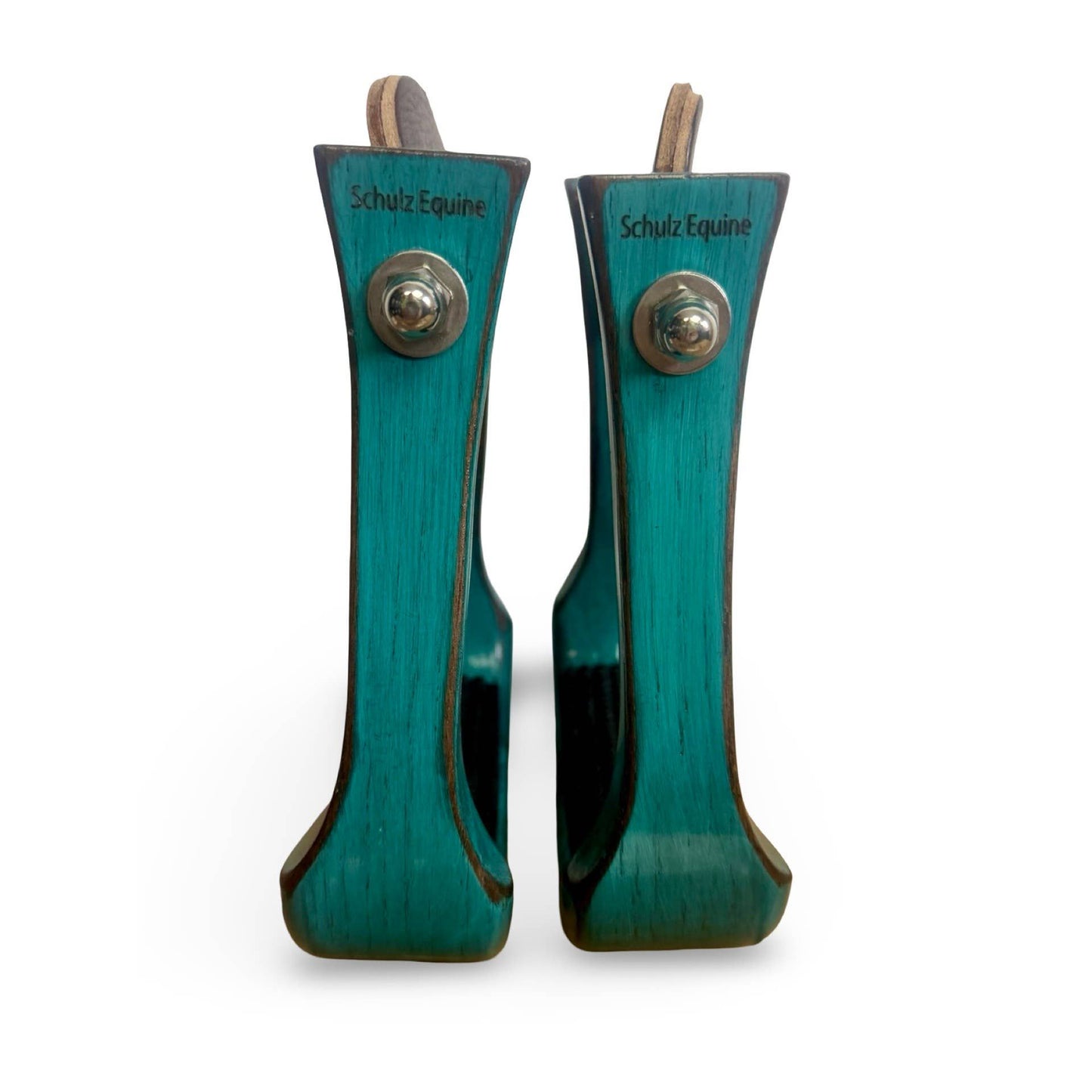 Wooden Stirrups- Turquoise Barrel Racing Style