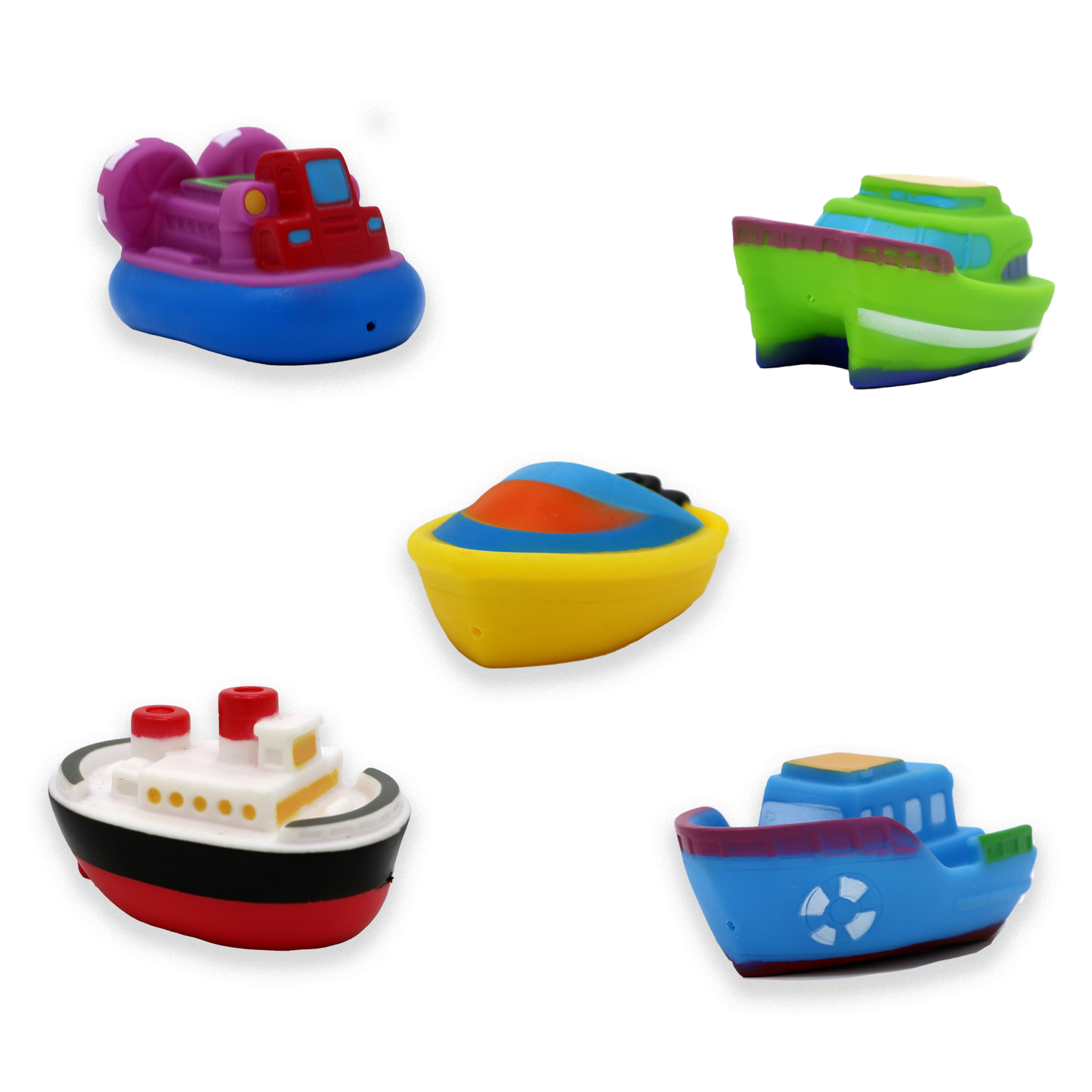 Rose Textiles - 5 Pack Bath Toys: Boats