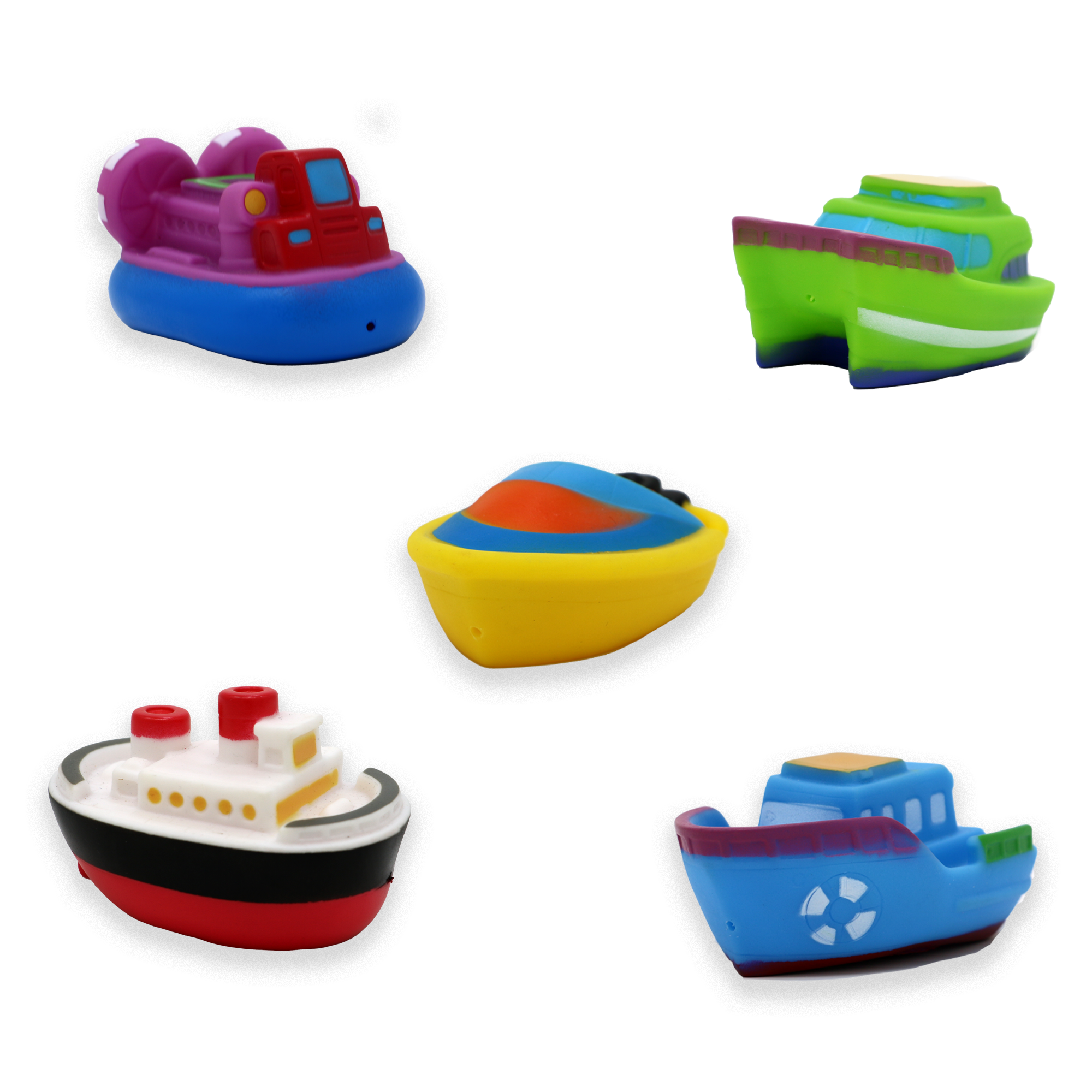 Rose Textiles - 5 Pack Bath Toys: Boats