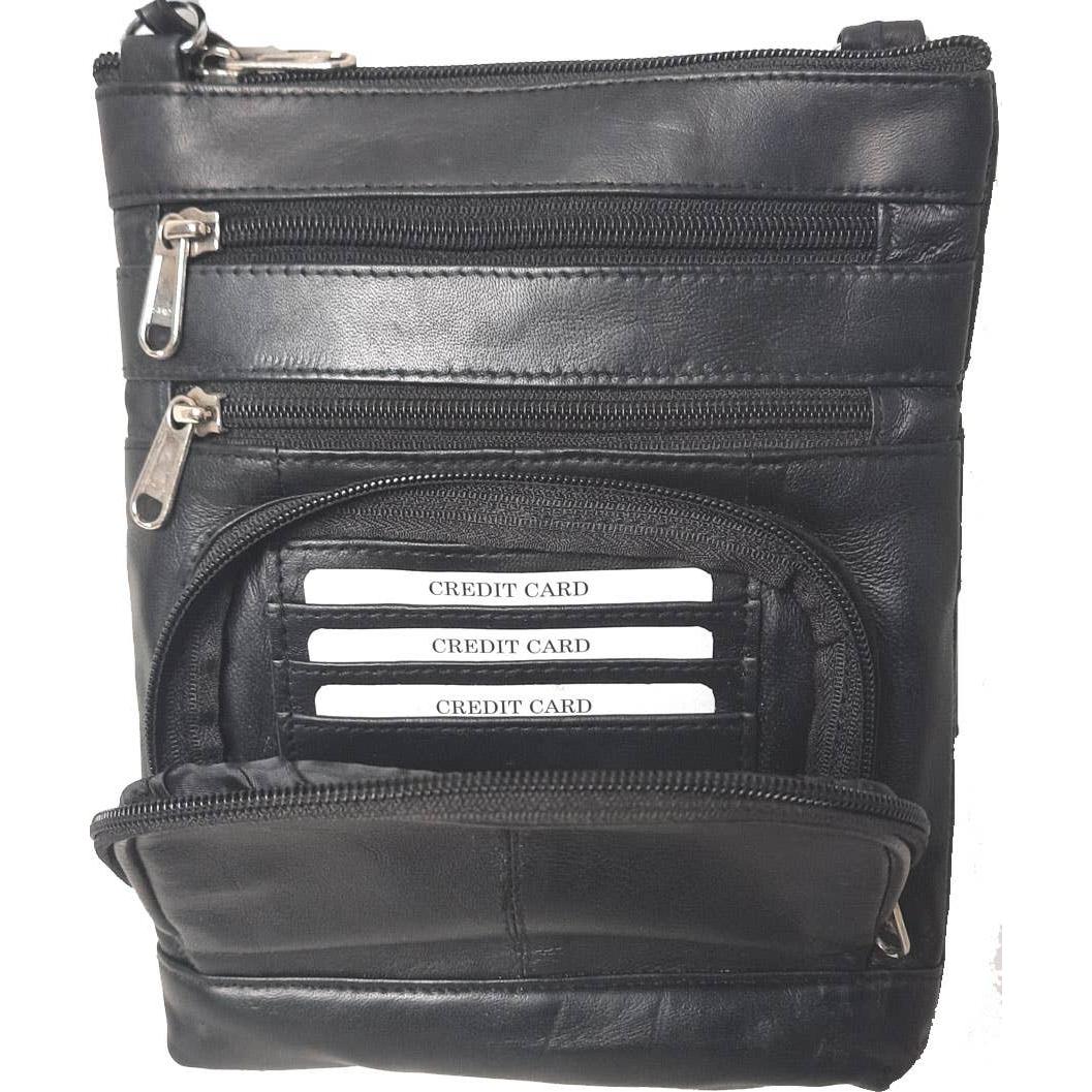 IGI CANADA - Genuine Lambskin Leather Women's Slim Cross Body Bag #7078