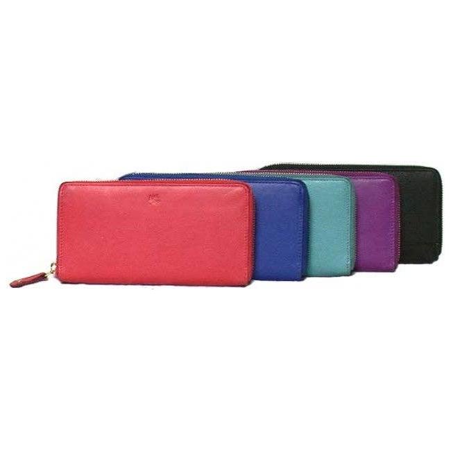 IGI CANADA - Genuine Cowhide Leather Ladies RFID Zip-Around Wallet #7553R