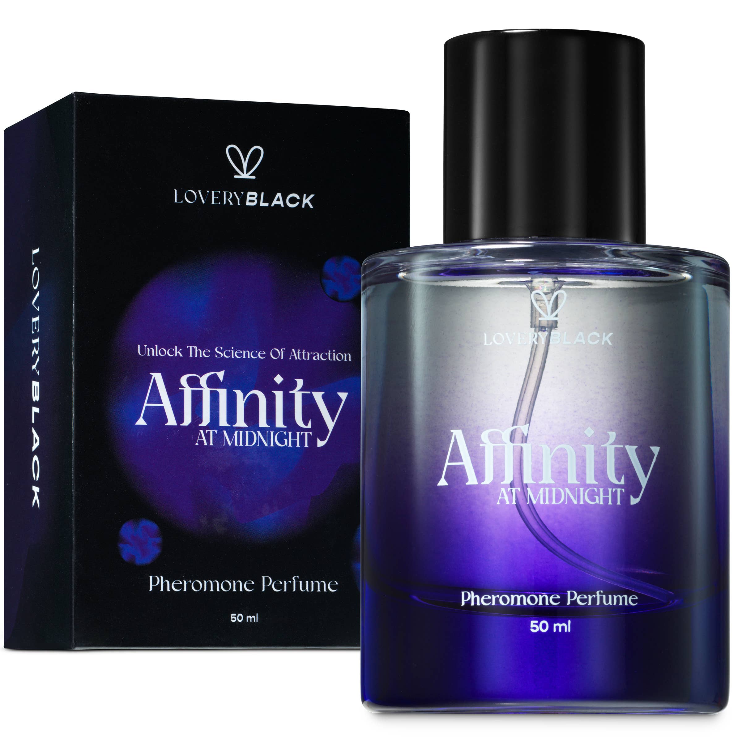 LoveryBlack Affinity At Midnight Pheromone Perfume – 50ml