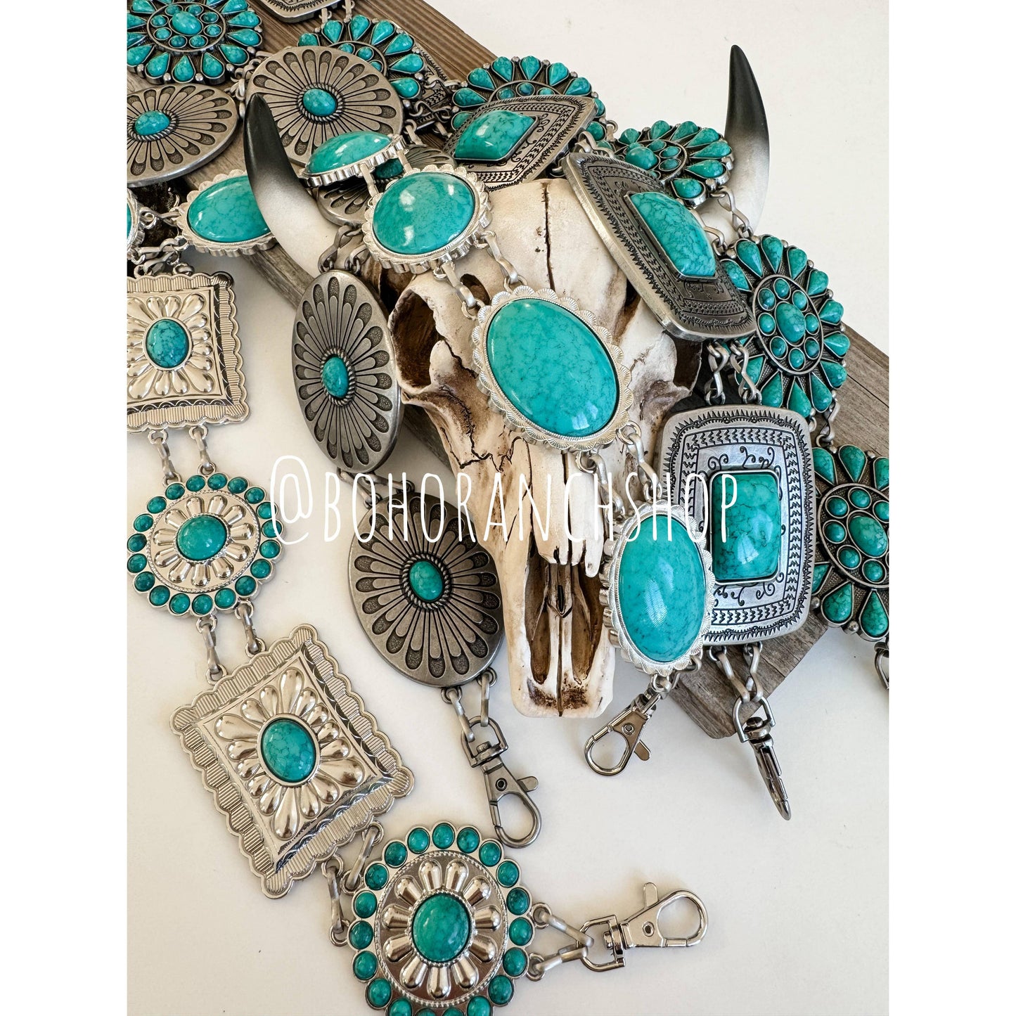 Boho Ranch Shop - Western Concho Link Chain Belt