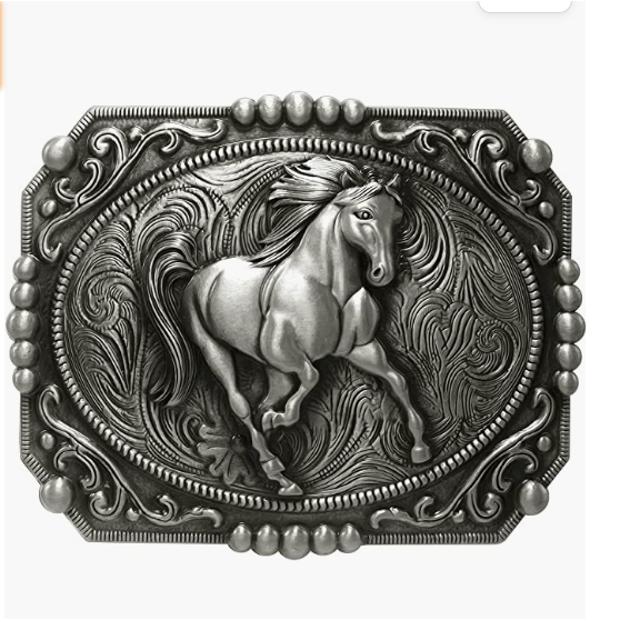 Western Cowboy Horse Belt Buckle 1789