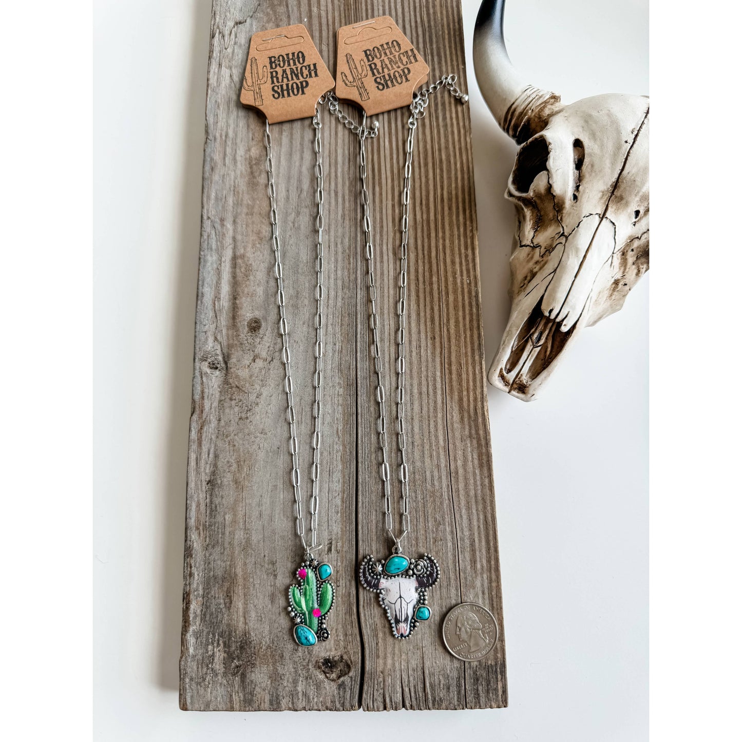 Western Pendant Necklace - Cactus | Steer