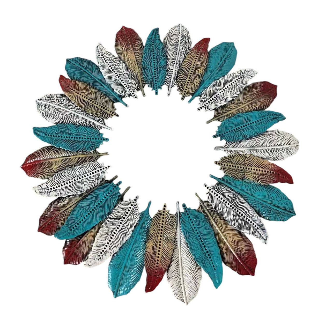 FEATHER WREATH WALL DECOR