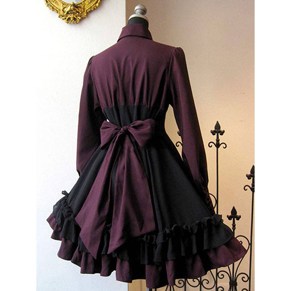 Ladies Dress, Gothic Bow Dress Renaissance Steam Punk