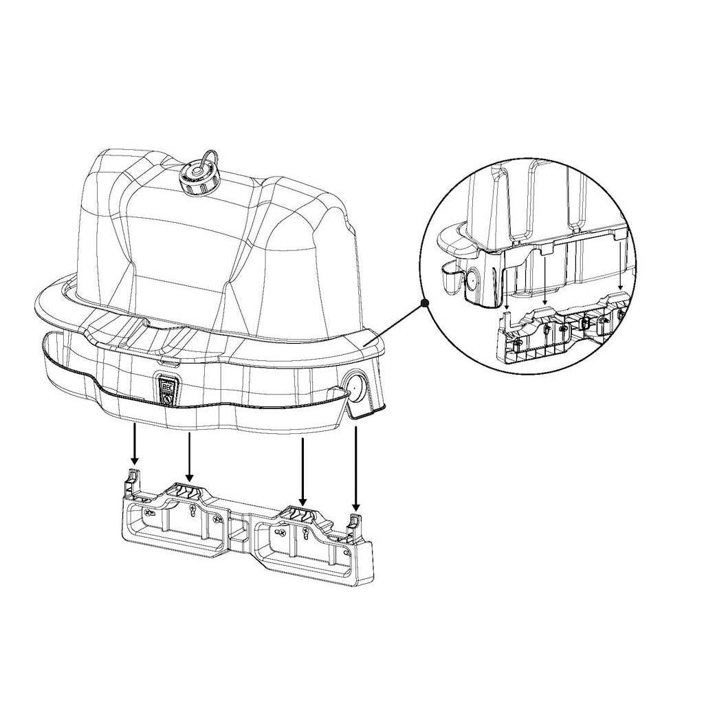 Mountable Self-filling Poultry Drinker, Green, 12L