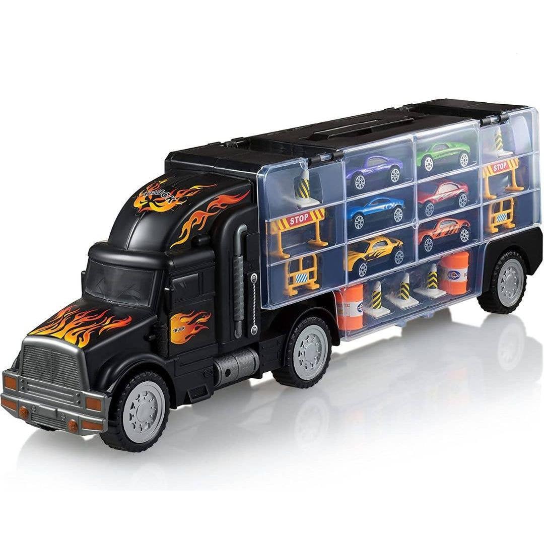 Play22 - Play22 Semi Truck Toy for Boys 3-5 with Cars & Accessories