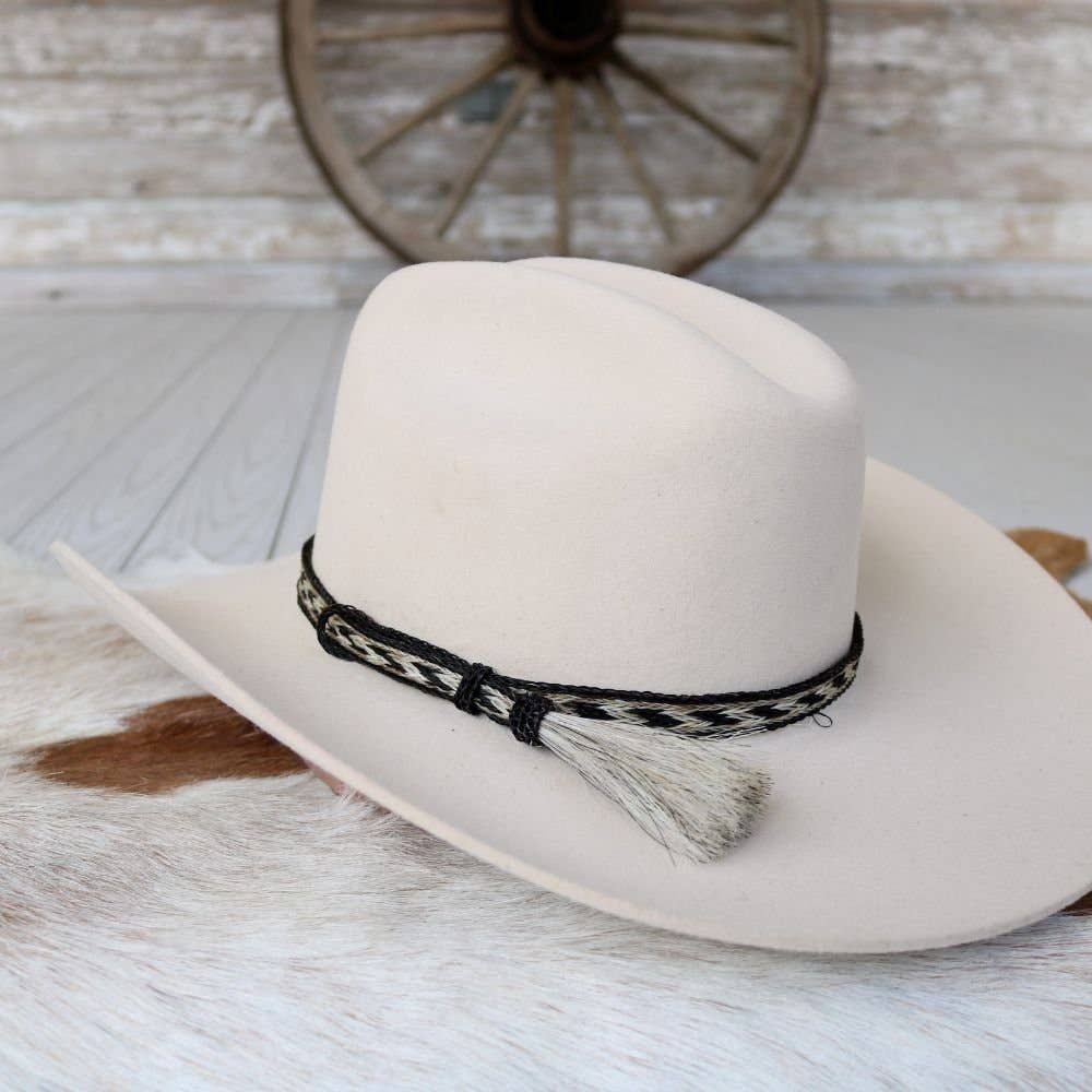 Willow Lane Hat Co. - Horsehair Braided Single Tassel Hat Band - Las Cruces