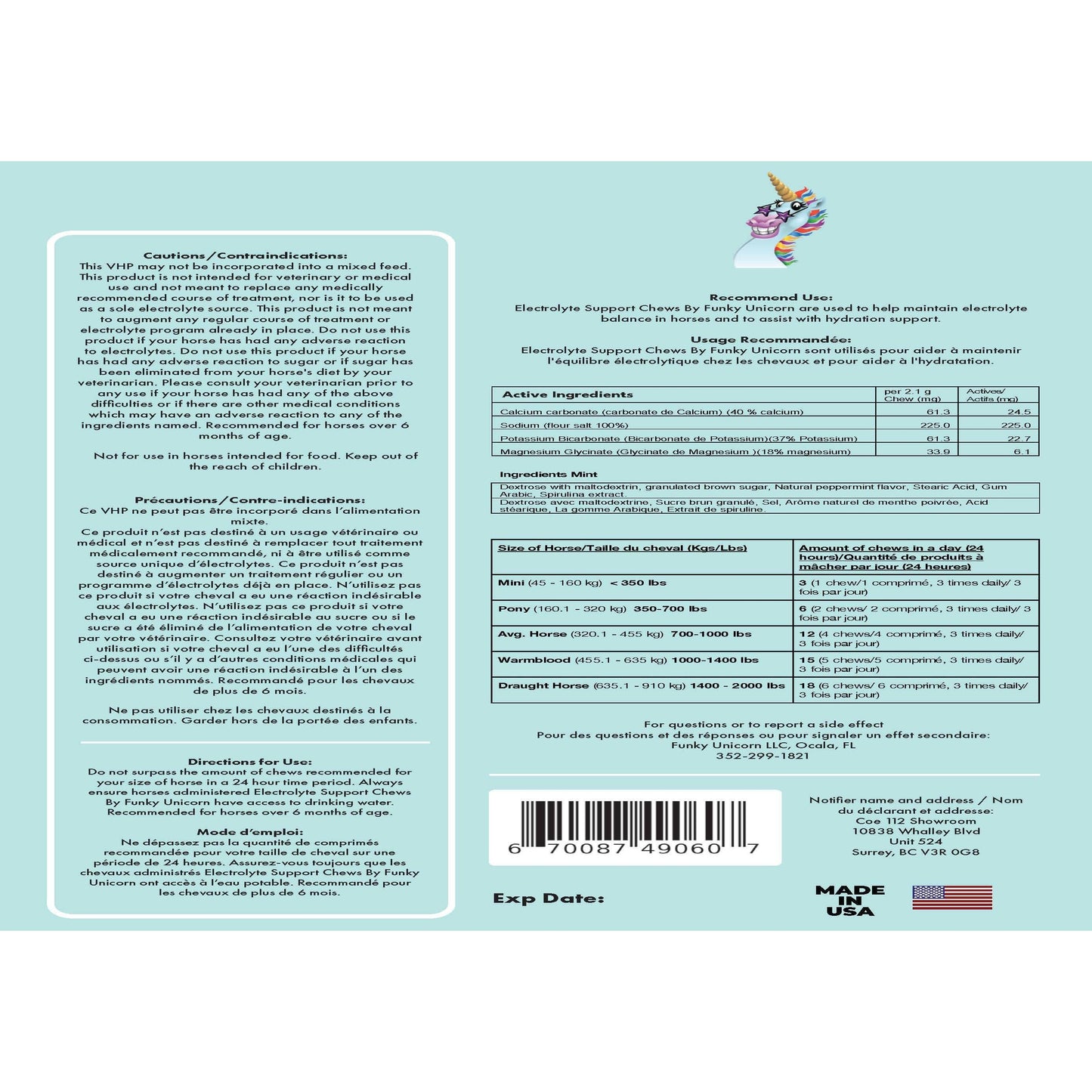 Funky Unicorn Treats - Electrolyte Support Chews by Funky Unicorn