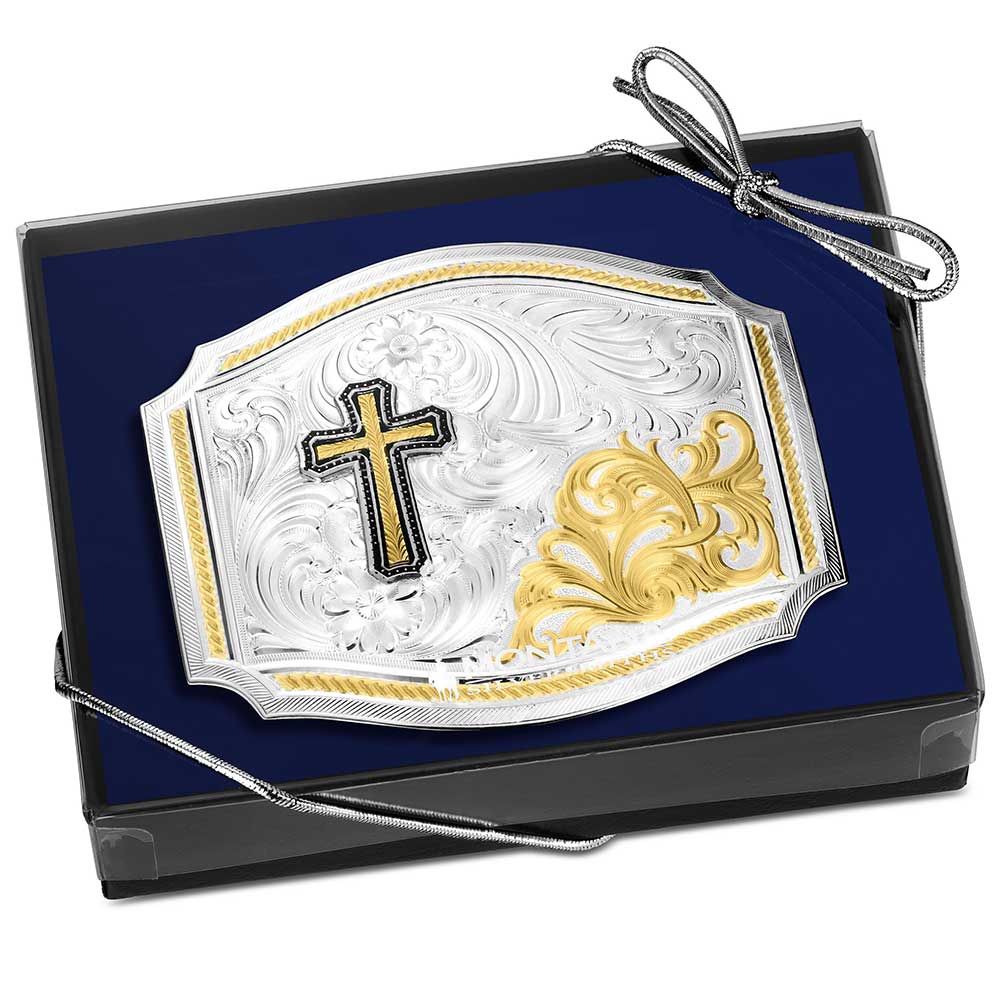 Montana Silversmith The Horseman Buckle with Cross 55710-929M