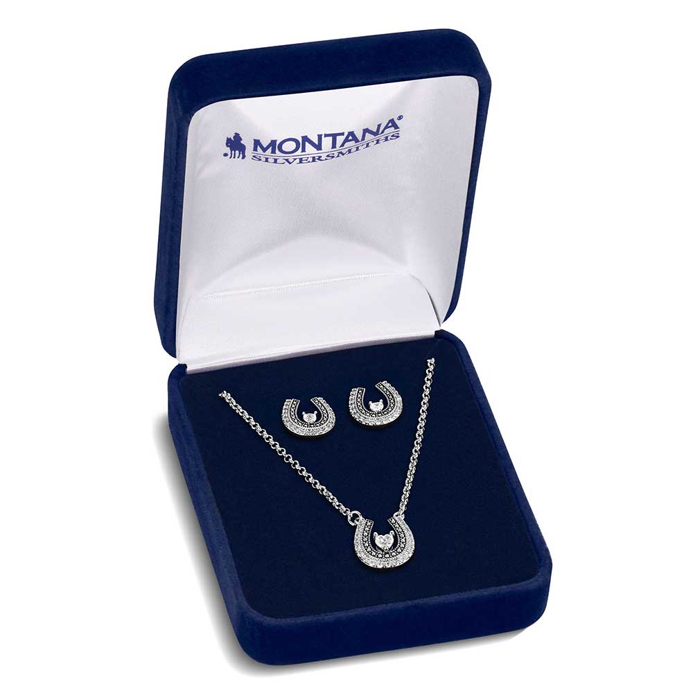 Montana Silversmith Lovely and Lucky Horseshoe Jewelry Set JS6307