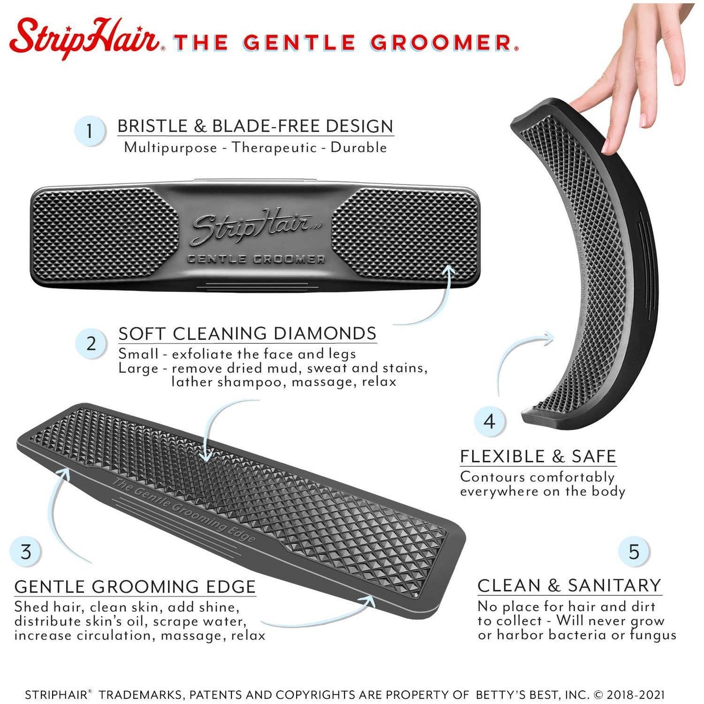 Betty's Best - StripHair Gentle Groomer Original for Horses