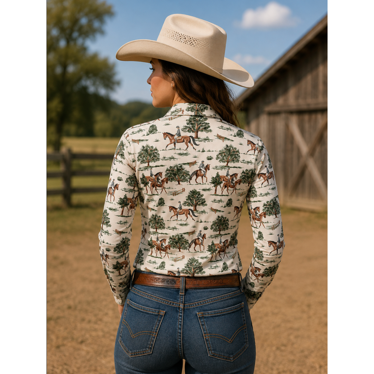 Countryside Canter Quarter Zip Long Sleeve Sun Shirt