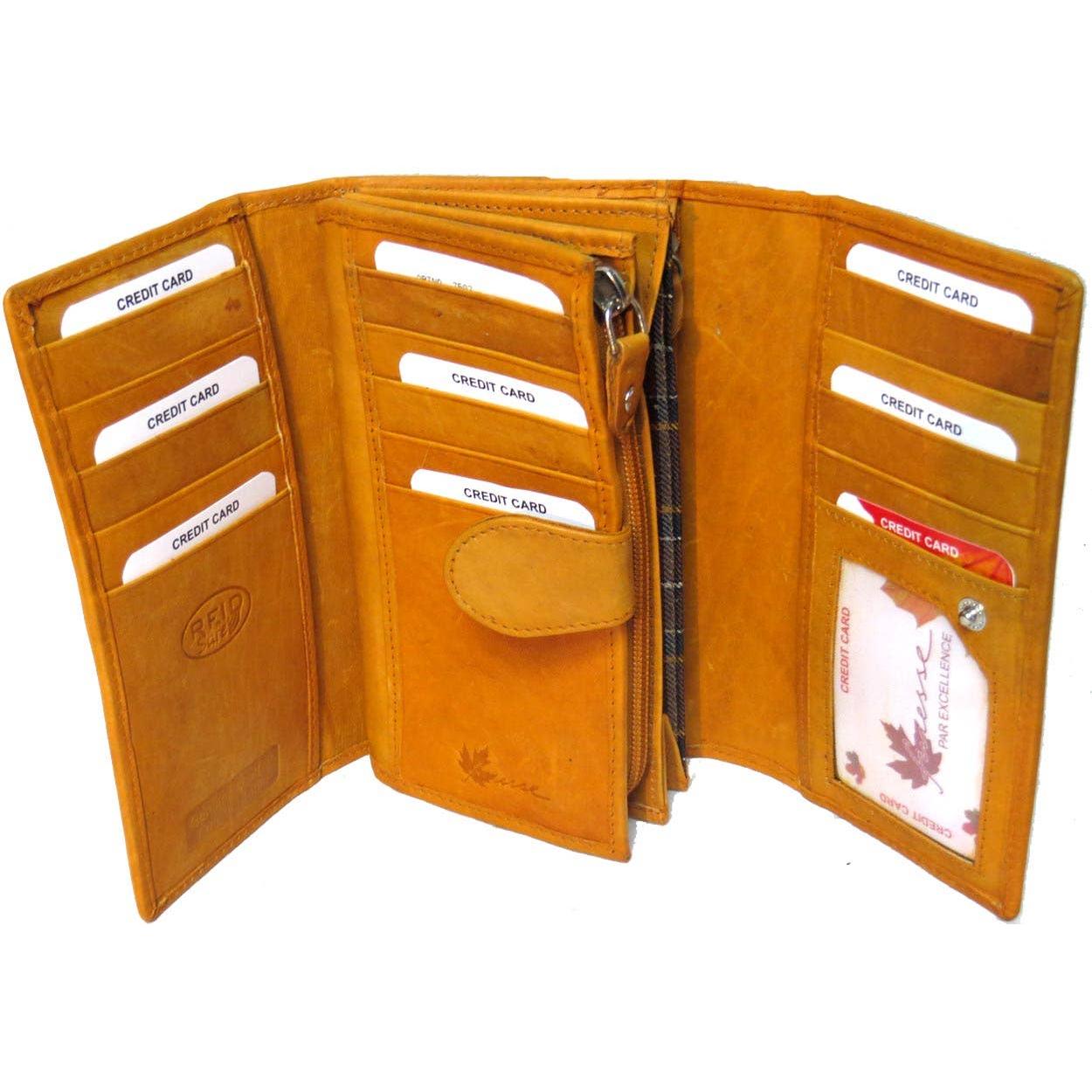IGI CANADA - Genuine Cowhide Leather RFID Ladies Wallet #7507