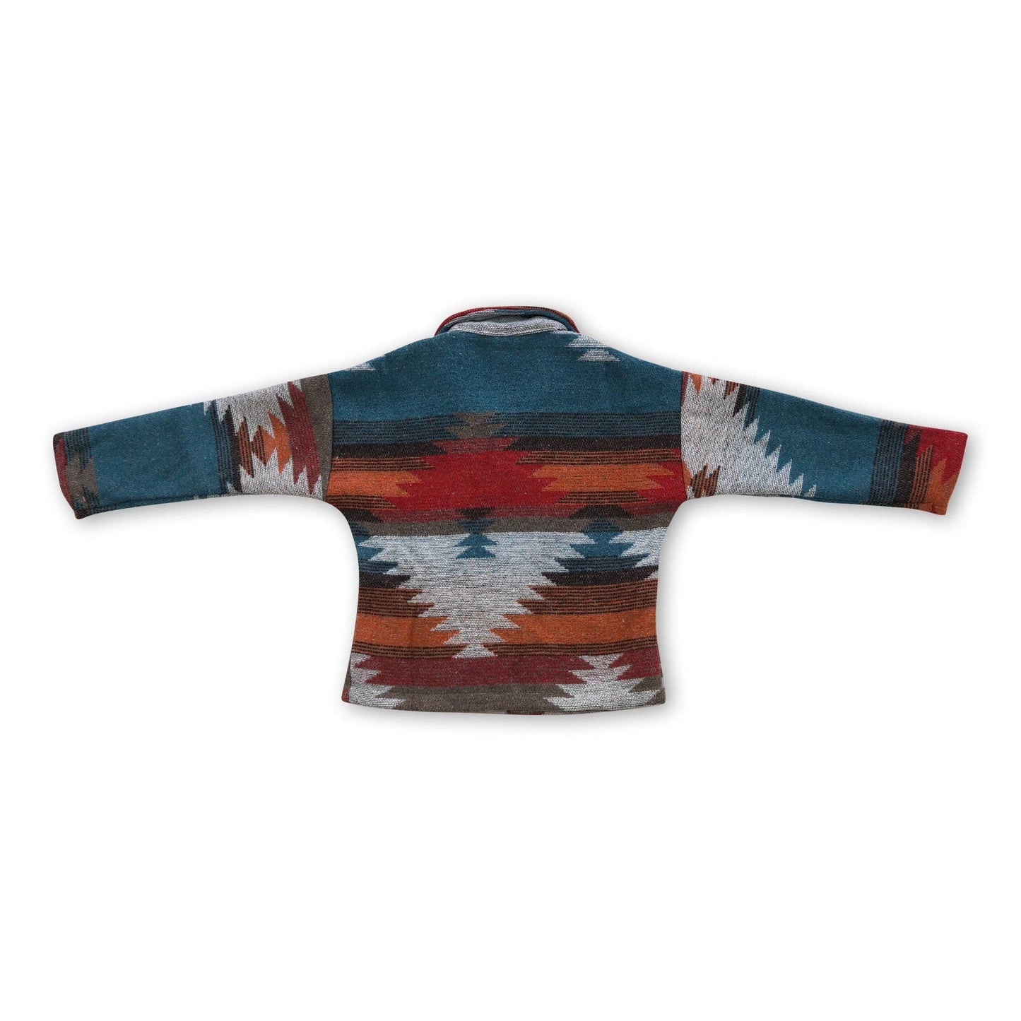 Blue Aztec Baby Kids Flannel Button Up Shirt