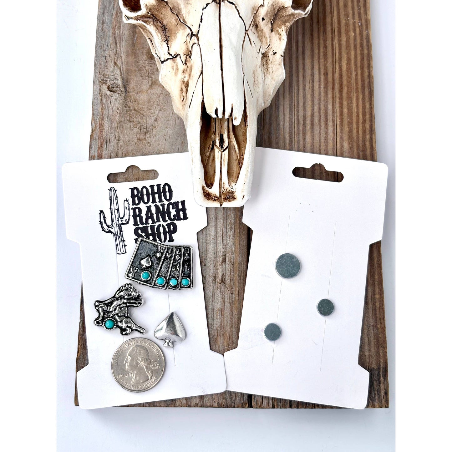 3pcs Magnetic Western Hat Pin Set - vegas gamble theme