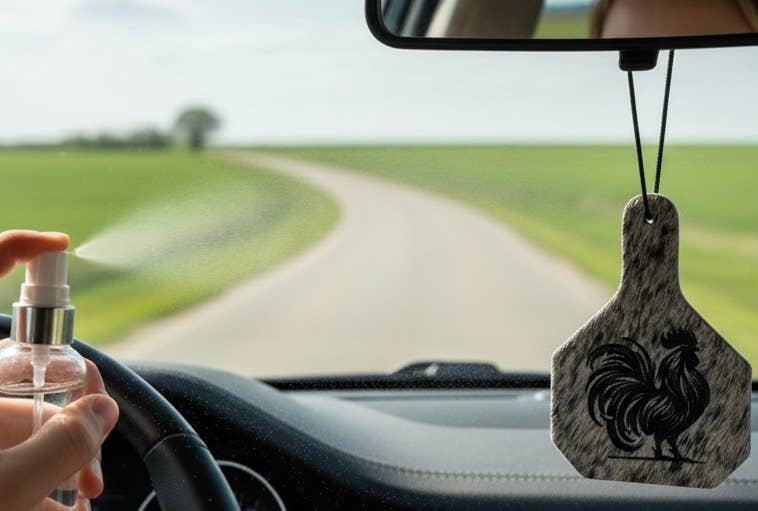 Rooster cowhide freshener