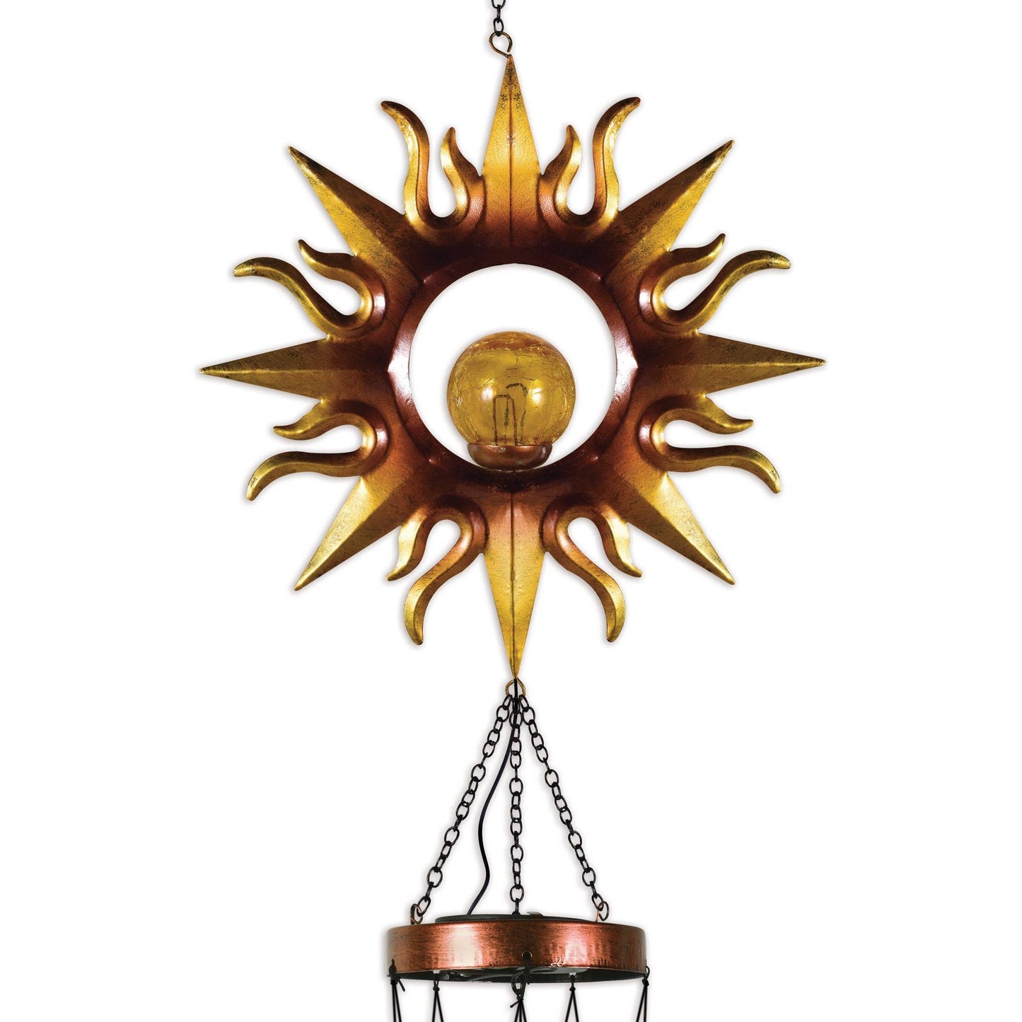 42" Celestial Sun Spring Garden Solar Wind Chime - 93770