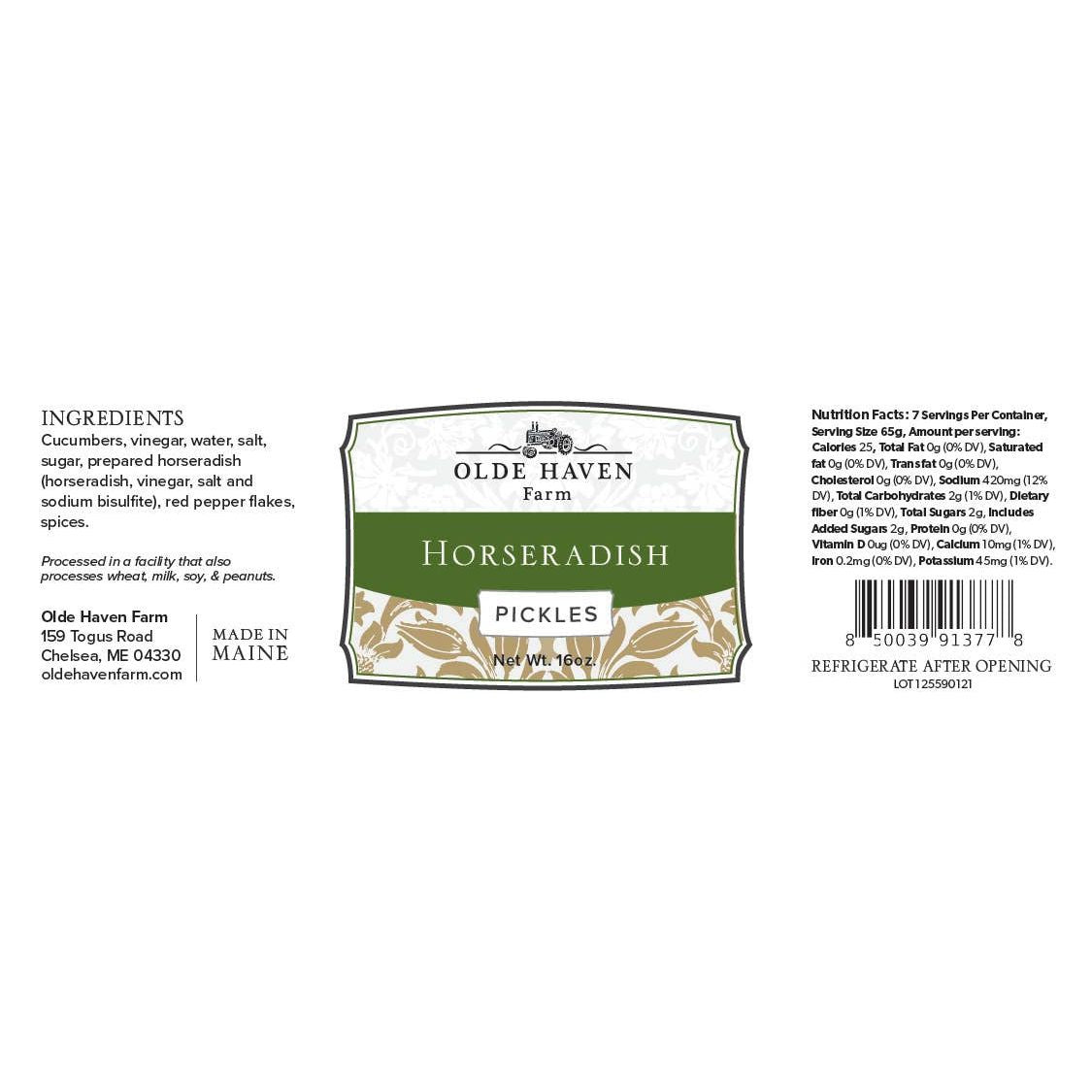 Horseradish Pickles 16oz
