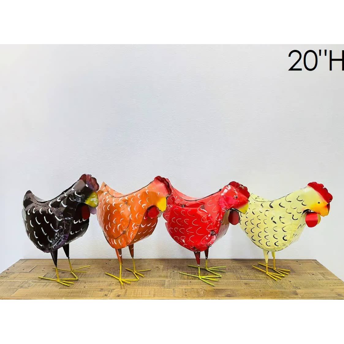 Rustic Farm - 34-051 - LG Tin Hen - Assorted Colors