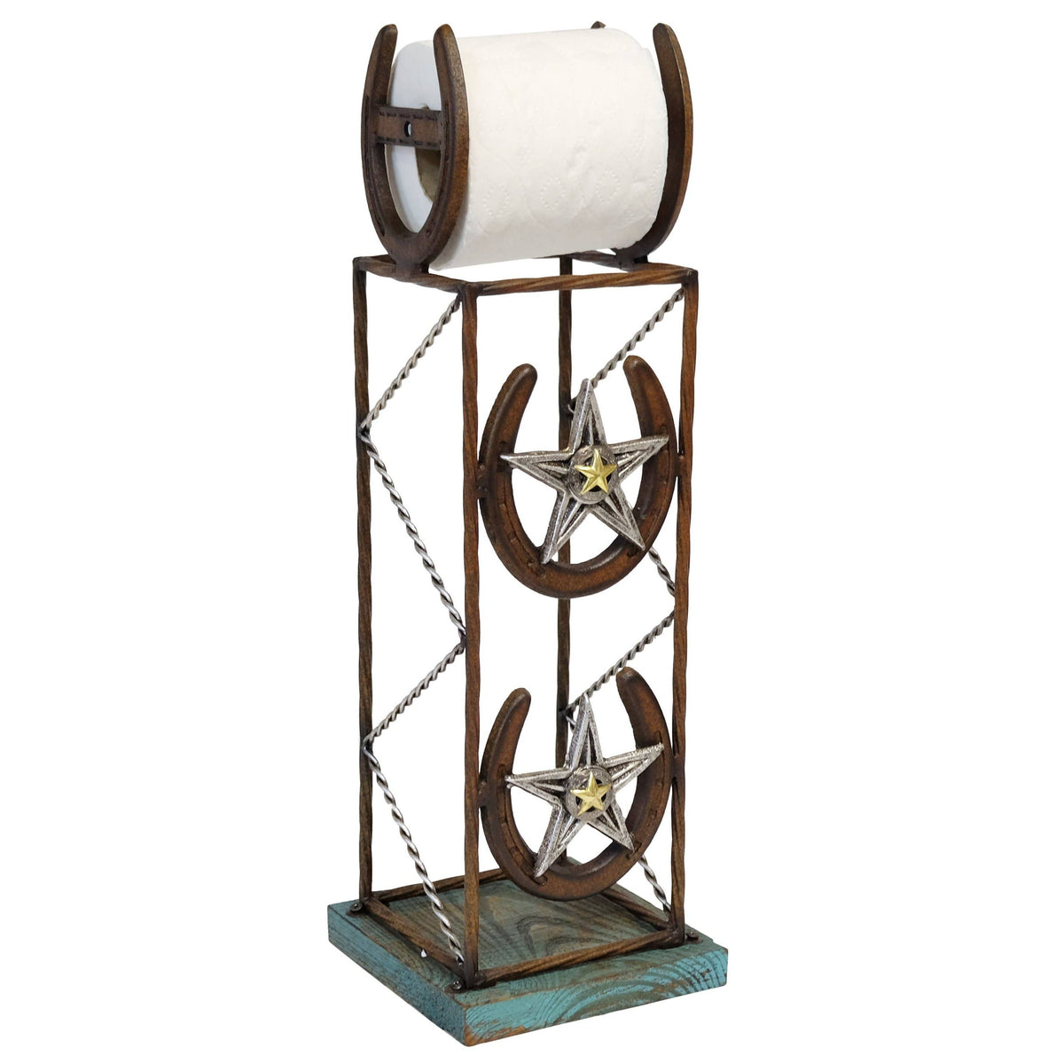 HORSESHOE TOILET/PAPER STAND AND HOLDER
