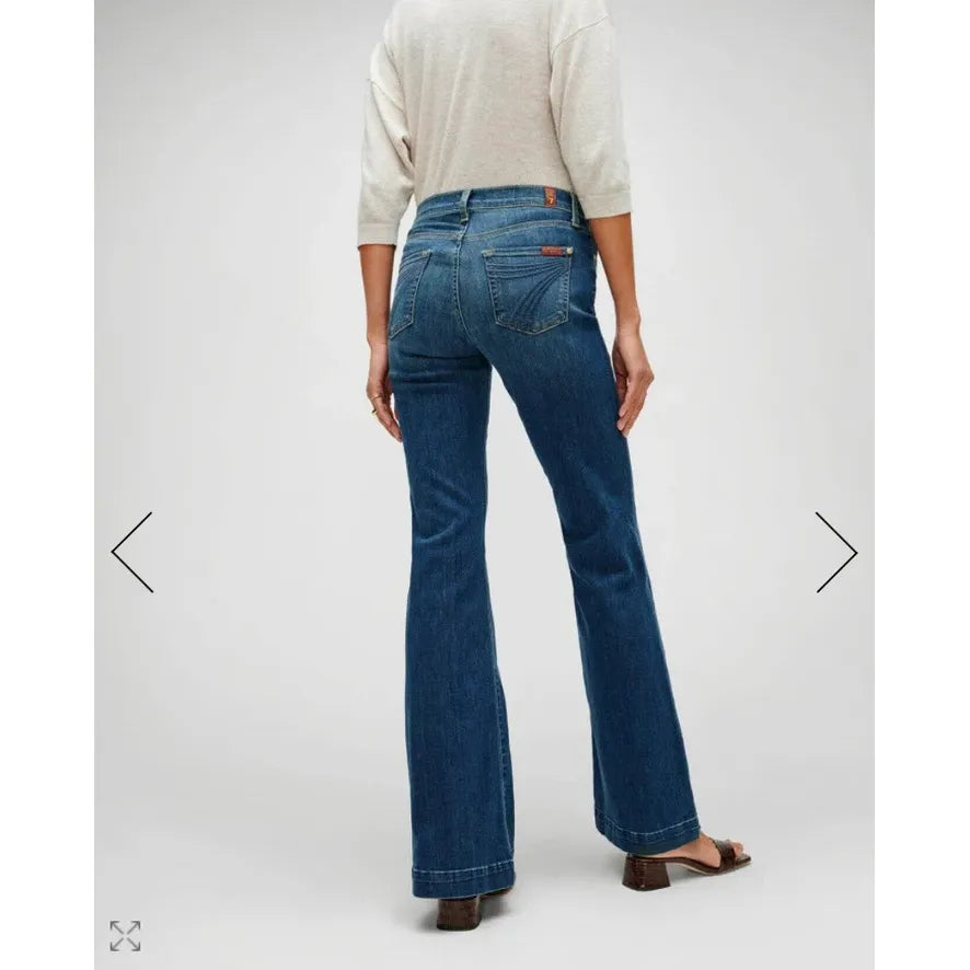 7 For All Mankind Women's Dojo Medium Melrose Trouser Jeans 7U451912-MR1