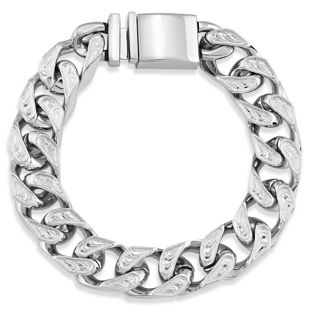 Montana Silversmiths Classic Western Small Cuban Link Bracelet BC5498