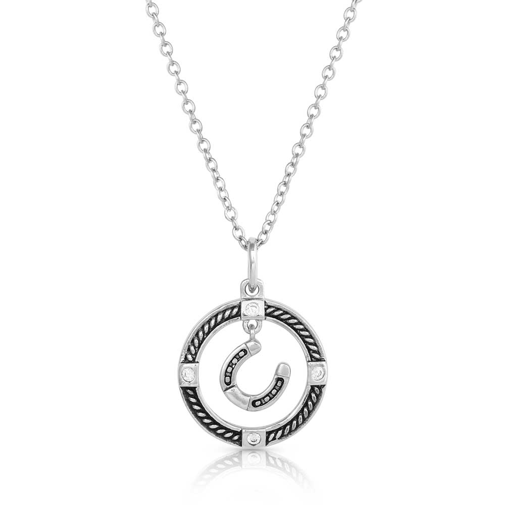 Montana Silversmiths Necklace - Luck of the Draw Horseshoe NC5360