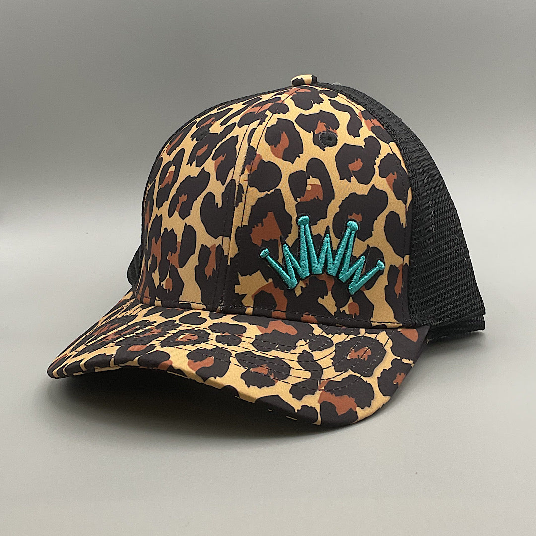 Best Ever Pads - Leopard Print & Black Snap Back Ladies Ball Cap