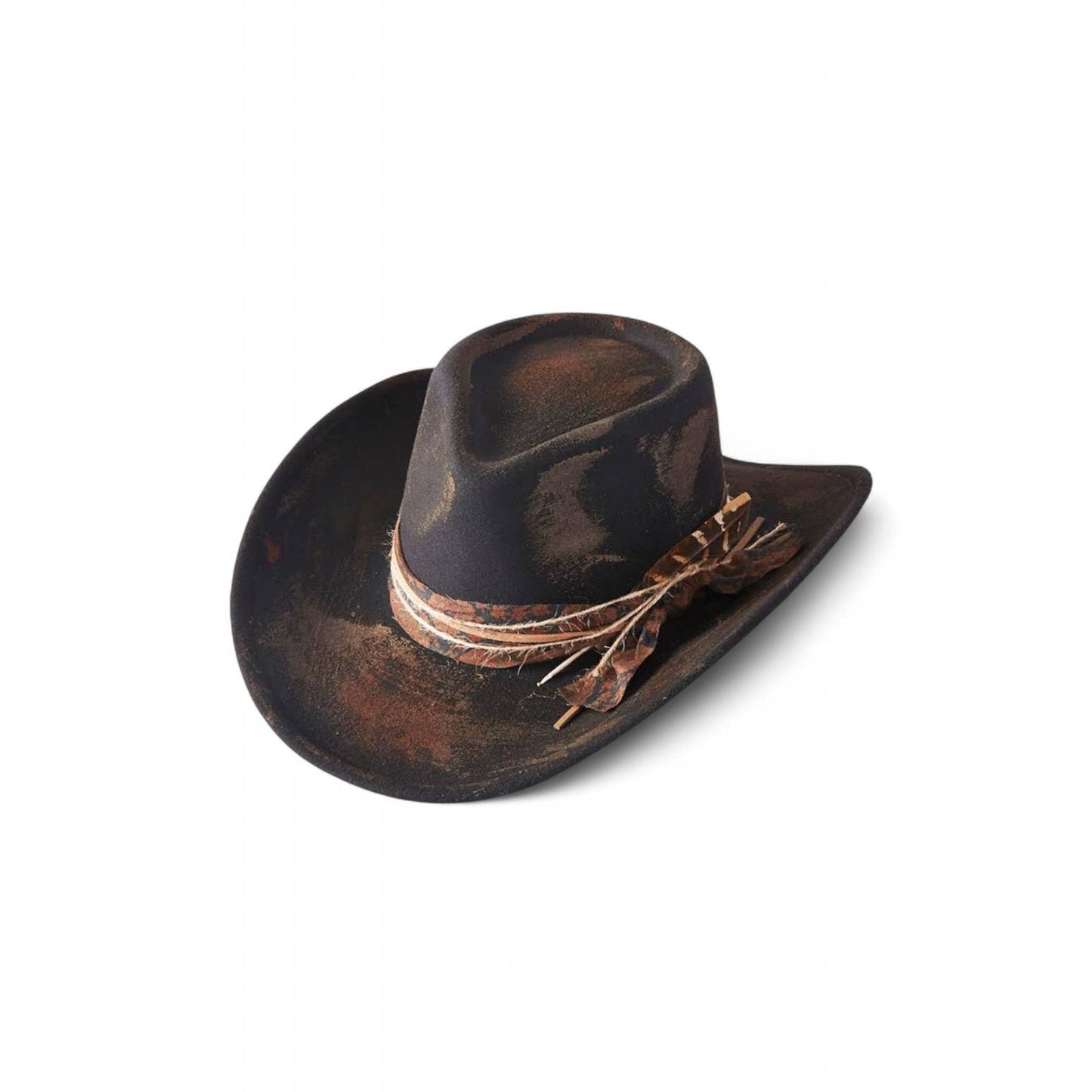 Distress Vintage Shapable Fedora Cowboy Hat MH0244