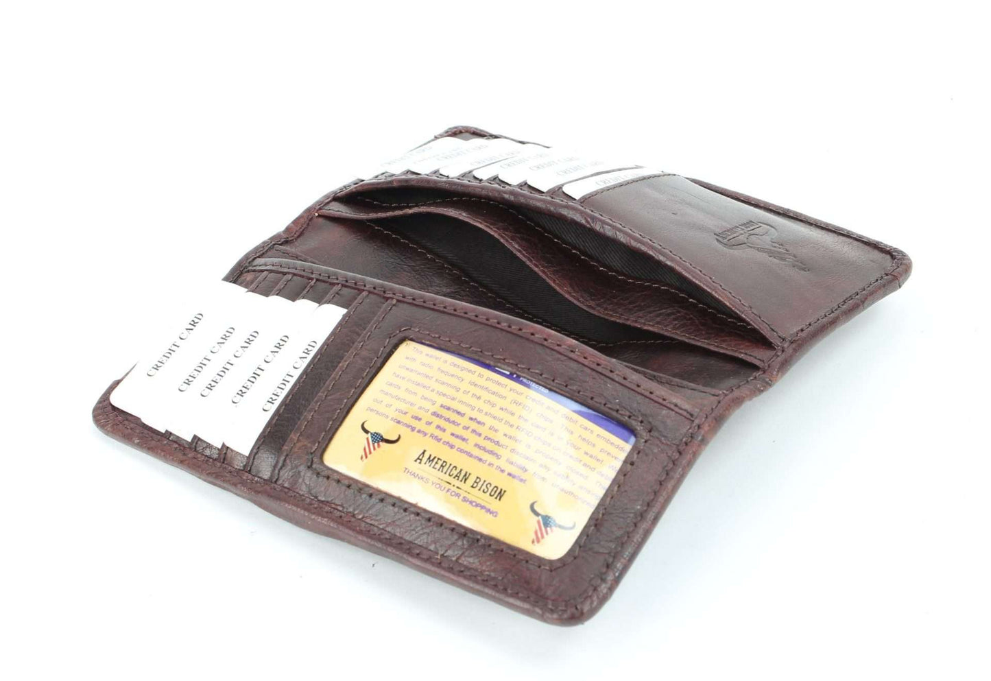 Large leather bi fold with tooled leather detail #AB W 12 To