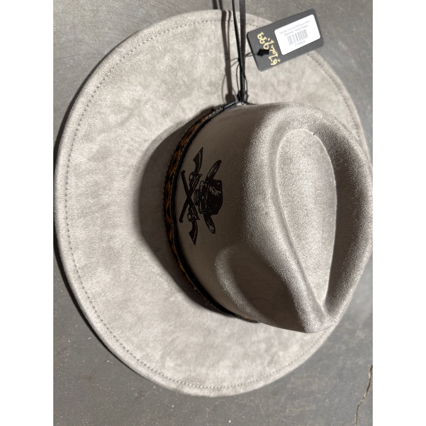 Wild Indigo - Western Burned Hat Cowboy Skull Cross Design