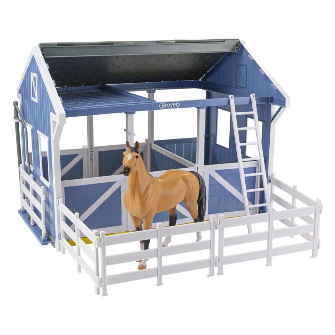 Deluxe Country Stable with Horse & Wash Stall 61149