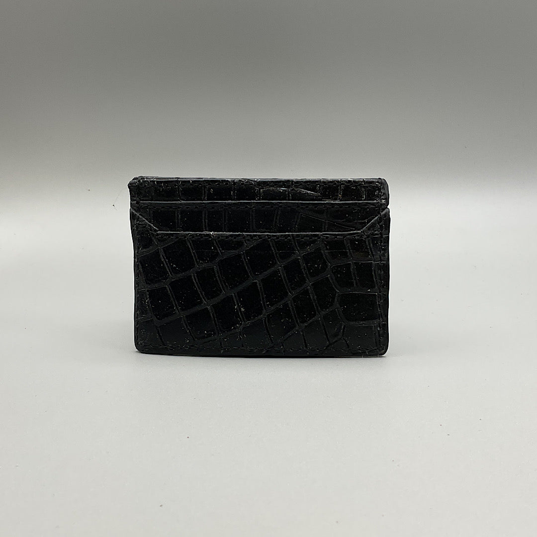 Twisted X - Black Gator Print Leather Men’s Card Holder TXMC-3